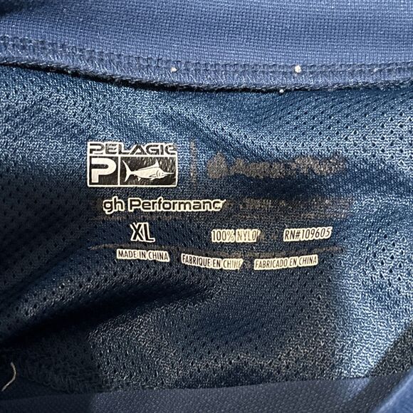 Pelagic Shirt Mens XL Blue Long Sleeve Fishing AquaTek Active Performance UPF50+ - Picture 14 of 15